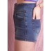 High Rise Three Button Denim Shorts